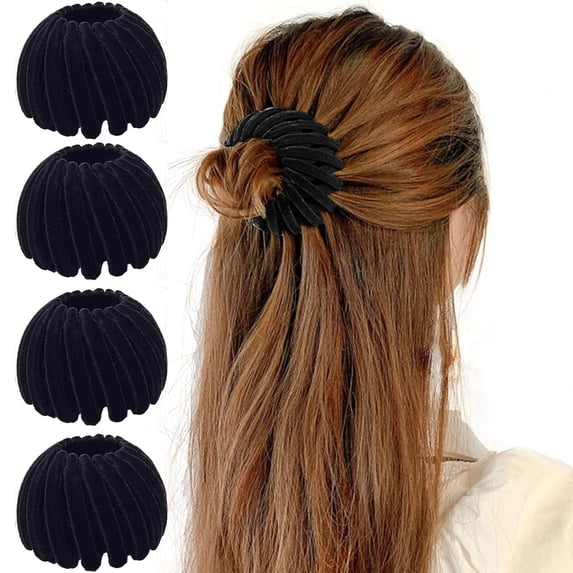 LUXERAD Bird Nest Hair Clips 4PCS – Velvet Magic Hair Accessories for Women