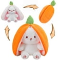 thumbnail image 1 of LUXERAD Reversible Bunny Plush Toy, Carrot Rabbit Zip Conversion for Kids(10 inch), 1 of 7