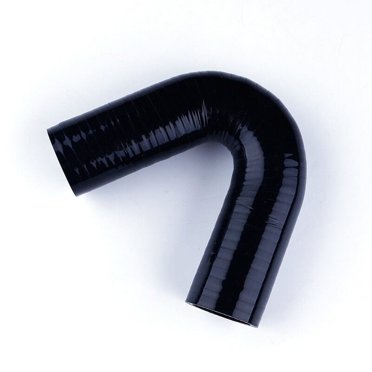 DNA Motoring 3.5" 3-Ply Reinforced 45-Degree Silicone Elbow Hose - Black/Red
