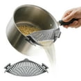 thumbnail image 1 of LUXERAD Silicone Clip-On Strainer – Adjustable, Heat-Resistant, Dishwasher Safe, 1 of 8