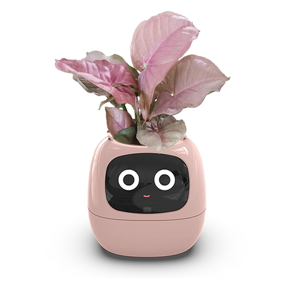 LUXERAD Smart Flowerpots with AI Planter, Pink for Living Room
