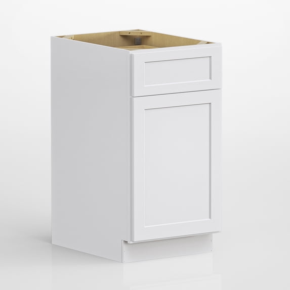 LUXEYARD 18 in W White Shaker Kitchen Wall Cabinet with Soft Close Door, Ready to Assemble