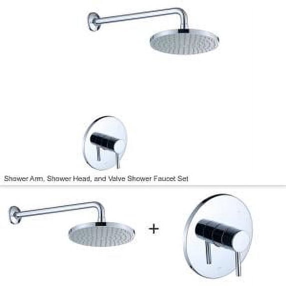 LUXIER Single-Handle 1-Spray Shower Faucet with Valve in Chrome (Valve Included)