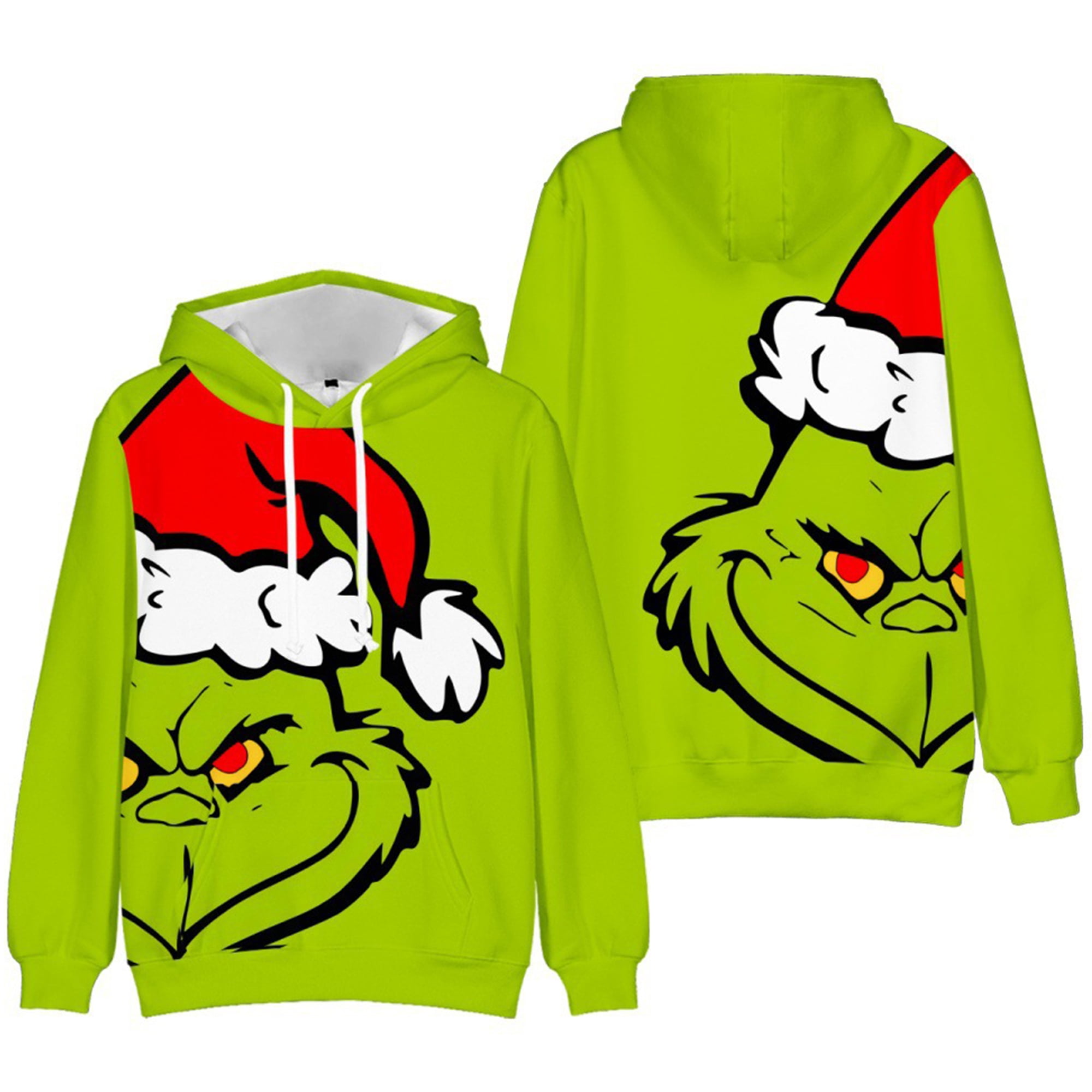 LUXIFA Novelty Grinch Sweatshirt Hoodie Anime Hoodies 3D Printed