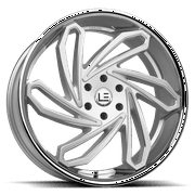LUXLE10 SSL 20X10.5 5X115 +28 73.1 Brushed Face Milled Stainless Steel Lip