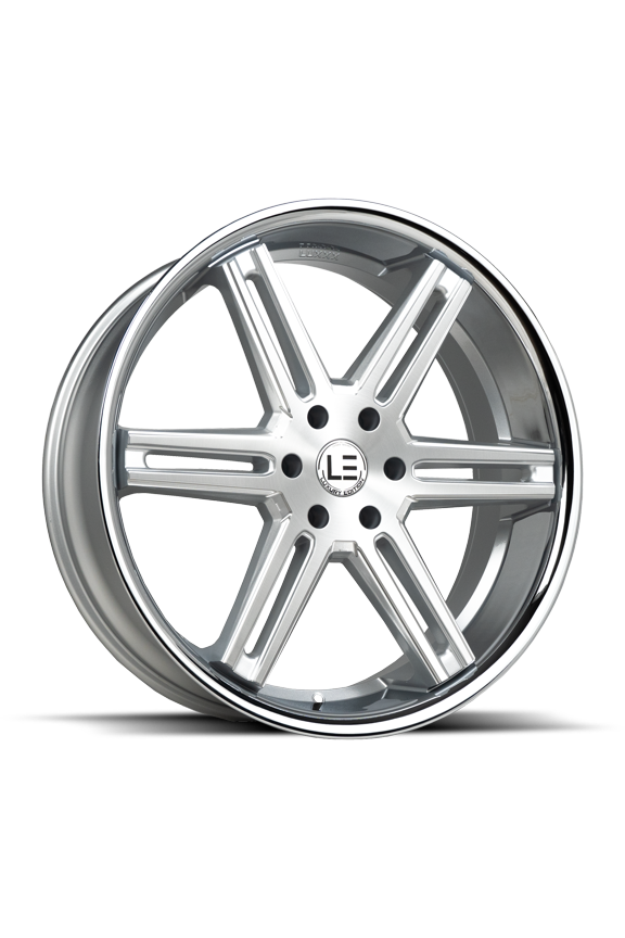 LUXLE12 SSL 24X9.5 6X135 +30 87.1 Brushed Face Milled Stainless Steel Lip