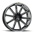 thumbnail image 1 of LUXLE13 SSL 24X9.5 6X139.7 +30 78.1 Gloss Black Milled Stainless Steel Lip Wheel, 1 of 1