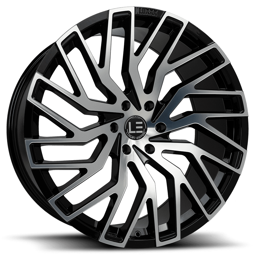 LUXLE6 24X9 6X139.7 +30 78.1 Gloss Black Machine Face