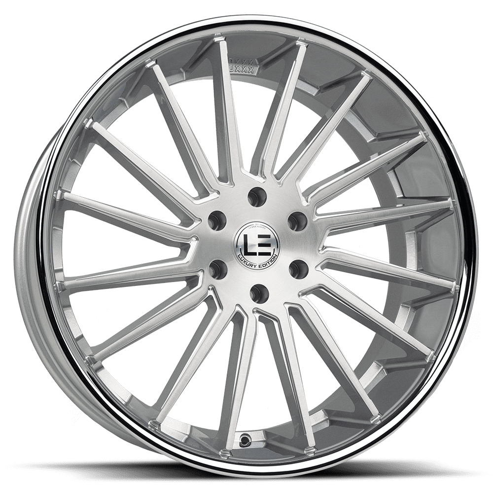 LUXLE9 SSL 20X10.5 5X114.3 +38 73.1 Brushed Face Milled Stainless Steel Lip