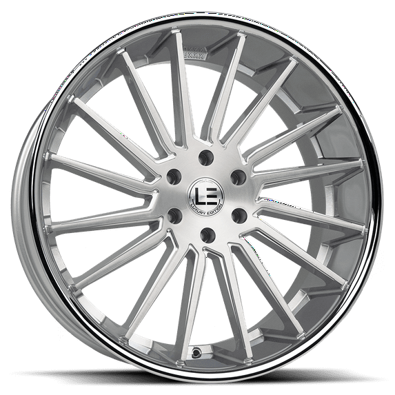 LUXLE9 SSL 20X10.5 5X115 +28 73.1 Brushed Face Milled Stainless Steel Lip