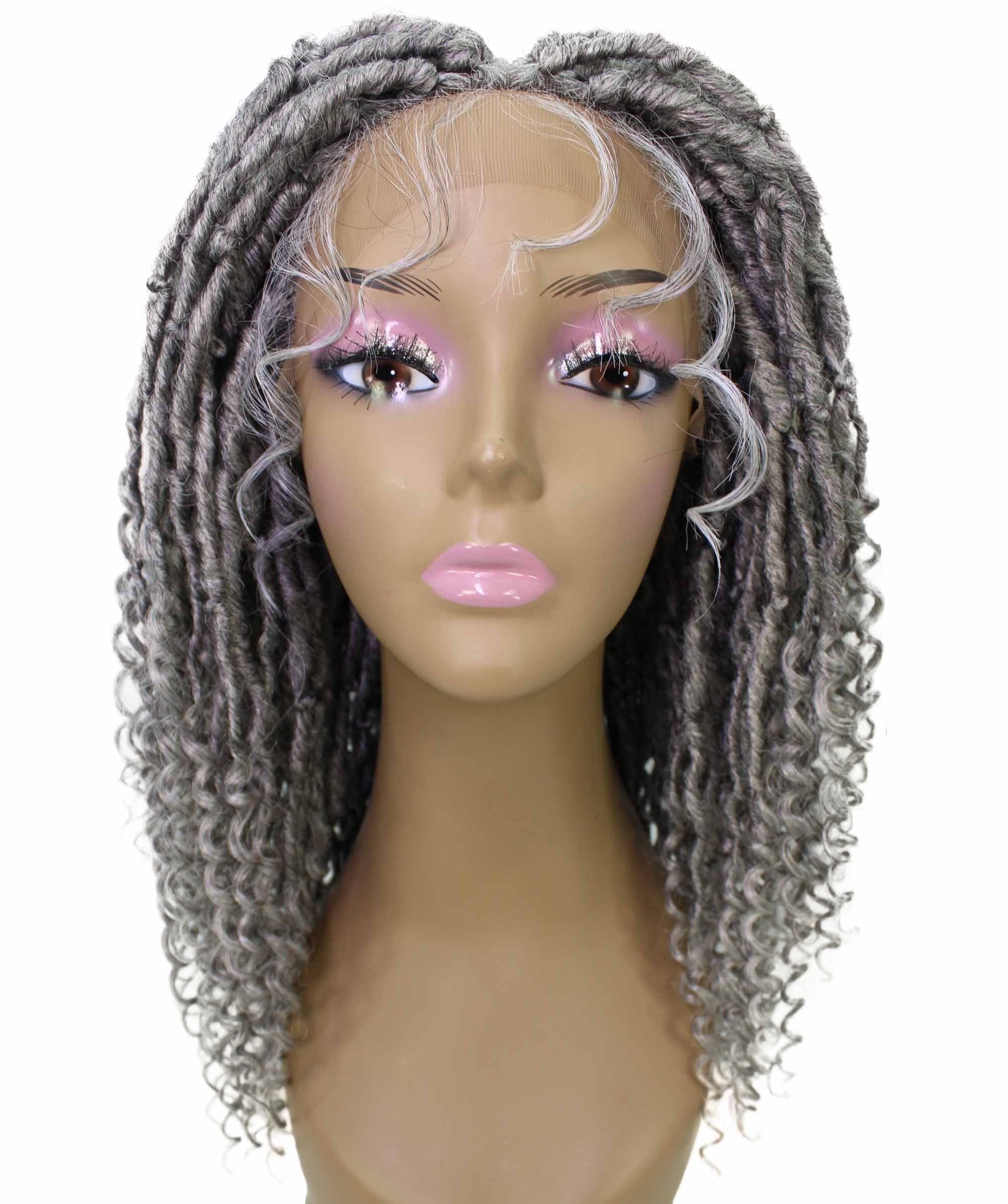LUXLUXE Angel Curly Locs Braid Braided Women Wig, 20+ Shades of Natural, Dip Dyed & Blended Colors