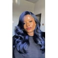thumbnail image 1 of LUXLUXE Cleo Wavy Layered 21 in Long 4X4 Hand Tied Lace Front Wig, Heat Resistant Fibers,, 1 of 6