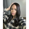thumbnail image 1 of LUXLUXE Dana 21" 100% Human Hair Lace Front Wig with 3.5x13-inch HD Lace, Heat-styleable Human Hair, (NATURAL), 1 of 13