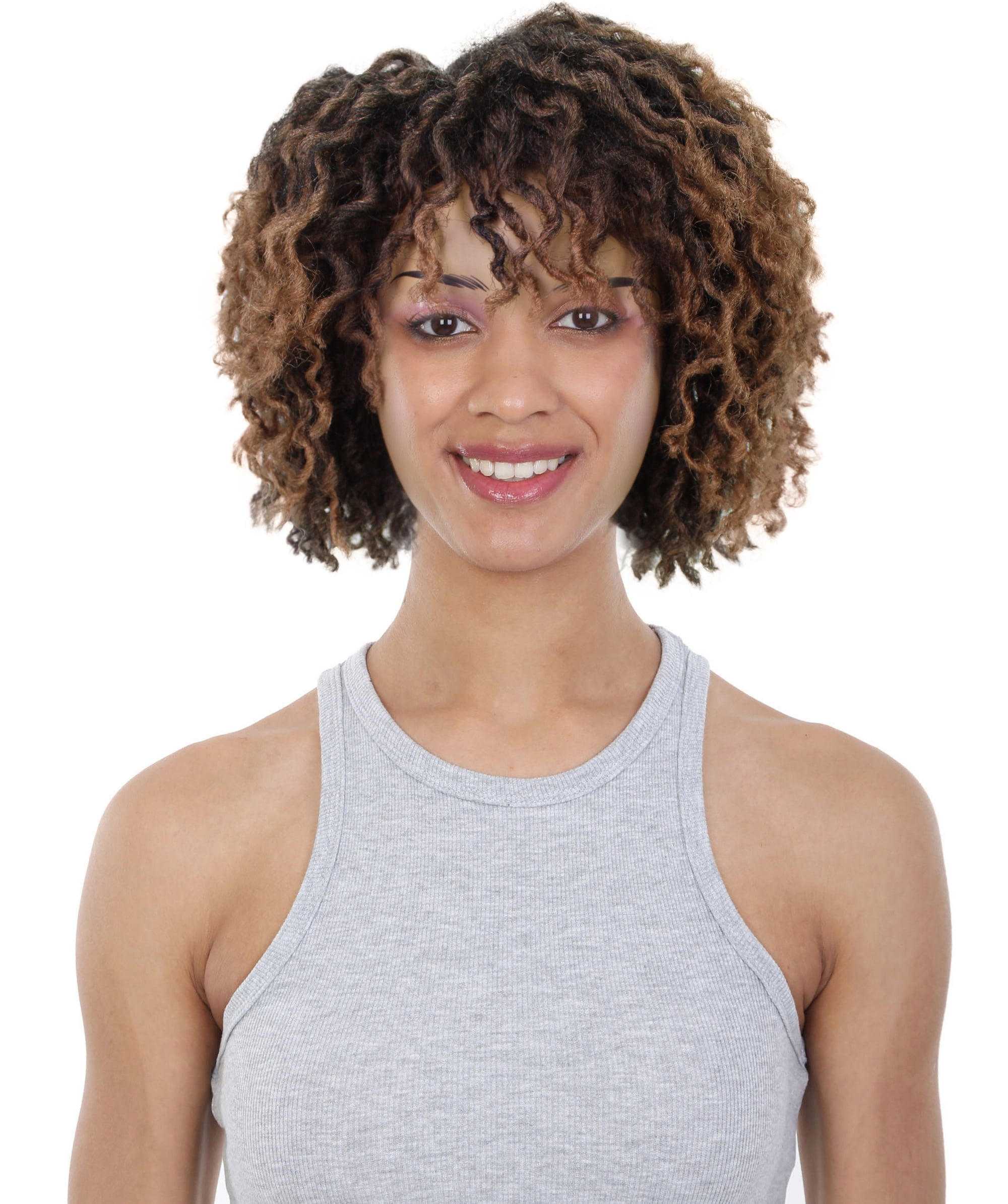 LUXLUXE Synthetic Dreadlock Wig 10 In Short Pixie Curly Faux Locs Full Wig for Black Women No Lace for Daily Wear Party Cosplay