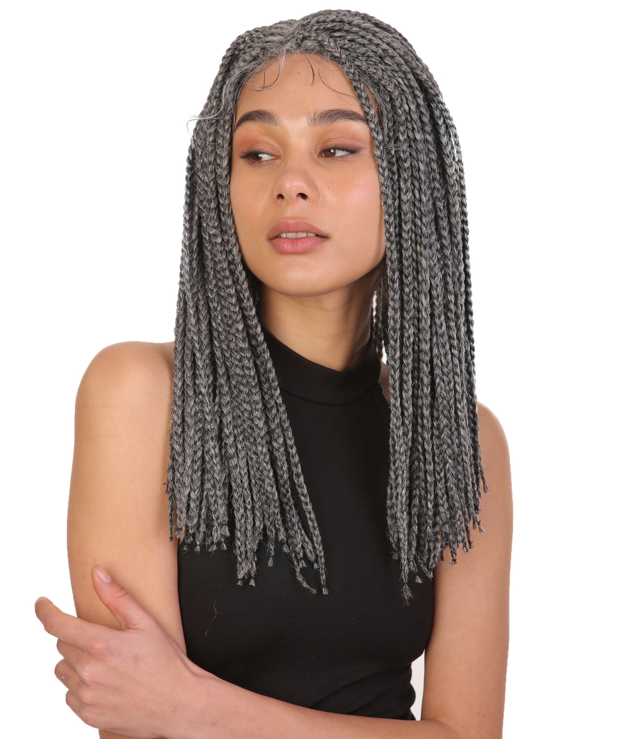 LUXLUXE Ginger Wig for Women, Samone Curly Braided 21 in Long Braided Wig, Beauty Heat Resistant Fiber