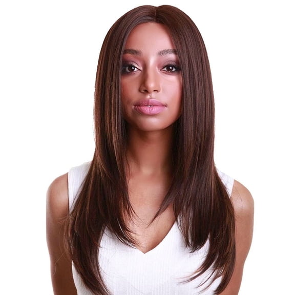 LUXLUXE Kiya 22" Straight Lace Front Wig Kass Lace Wig 13x6 HD Lace Wig for Black Women Heat-Resistant Synthetic Hair for Party & Daily Wear