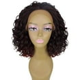 thumbnail image 1 of LUXLUXE Oya Curly 14.5 Inch Long 4X4 Hand-Tied Lace Front Wig, Heat Resistant Fiber, 20+ Shades of Natural, Dip Dyed, & Blended Colors (#BX991 - Deep Red over Medium Red), 1 of 8