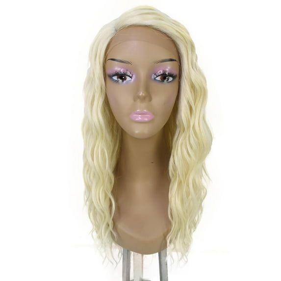 LUXLUXE Raven Wavy Layer 24 in Long L Part Wig, Heat Resistant Fibers,Light Blonde