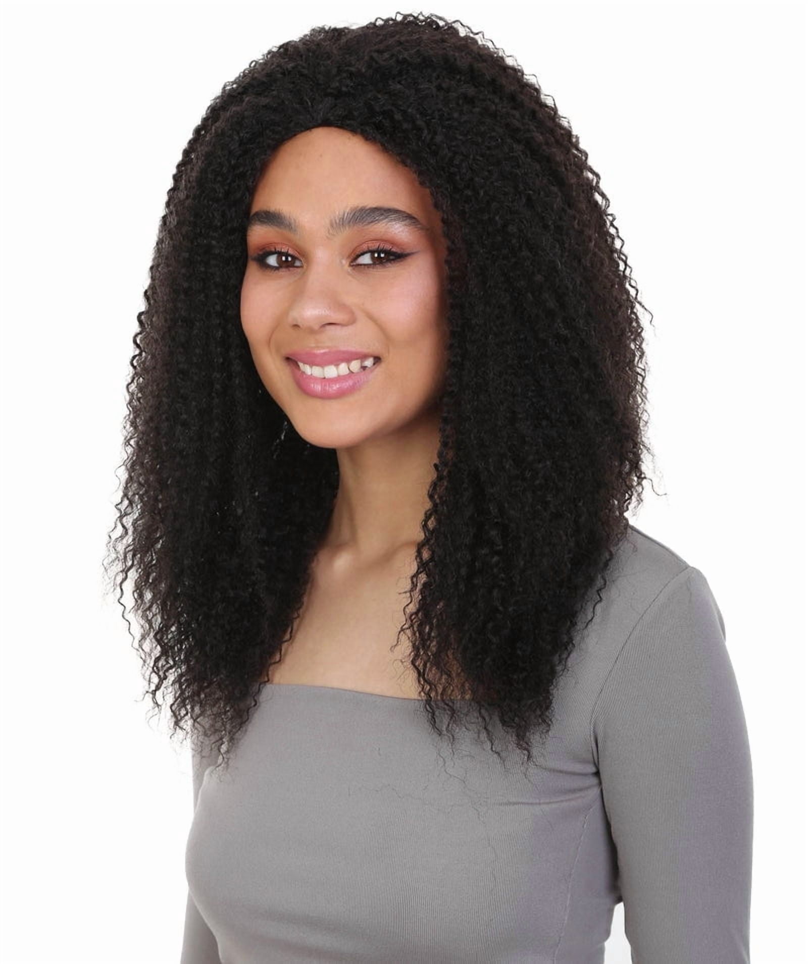 LUXLUXE Rosario Curly Body Waves 20 in Long Half Wig Mix Human Hair and Synthetic Fibers, Multiple Shades of Natural & Blended Colors