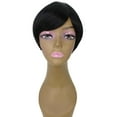 thumbnail image 1 of LUXLUXE Trinity  Straight Bob 9 in Long Full No Lace Wig, Heat Resistant Fibers, Black Color, 1 of 7