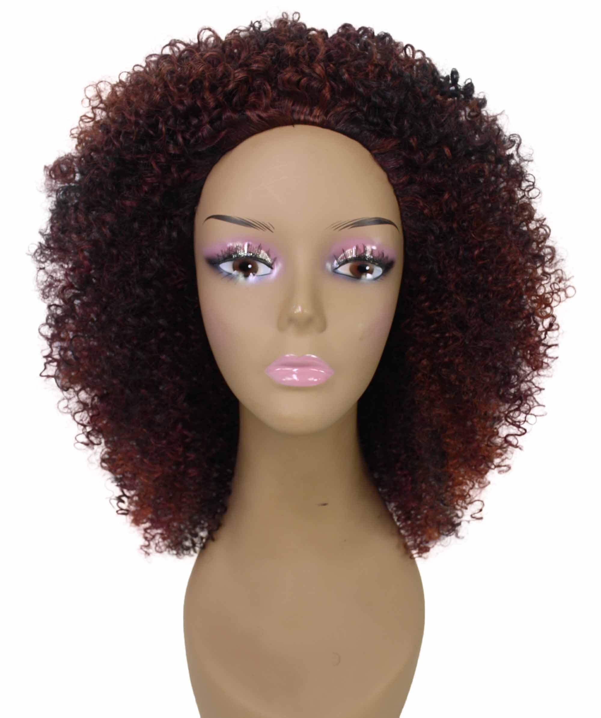 LUXLUXE Zenobia Curly Kinky 18 in Long Half Wig Mix Human Hair and Synthetic Fibers