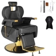thumbnail image 1 of Barber Chair Hydraulic Reclining Salon Chair Styling Chair Hair Chair 360 Degrees Rolling Swivel Barber Chairs for Barbershop Hair Salon Spa Equipment - Black, 1 of 10