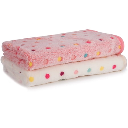 LUXMO 2 Pack Pet Blanket for Small Cats & Dogs, Soft Warm Sleep Mat Pet Dog Cat Puppy Kitten Flannel Blanket
