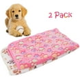 thumbnail image 1 of LUXMO 2 Pack Puppy Blanket for Pet Cushion Small Dog Cat Bed Soft Warm Sleep Mat, Pet Dog Cat Puppy Kitten Soft Blanket Doggy Warm Bed Mat Paw Print, 1 of 5