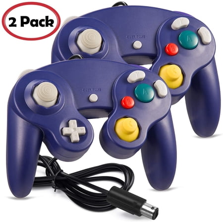 LUXMO 2Pack Gamecube Controller, Wired Gaming Gamepad Controller for GameCube Video Game Console 1.8m/5.9ft