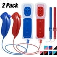 thumbnail image 1 of LUXMO 2in1 Built in Motion Plus Remote Controller Nunchuck Set Fo Wii&Wii U Console Video Games, 1 of 9