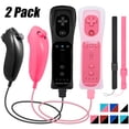 thumbnail image 1 of LUXMO 2in1 Built in Motion Plus Remote Controller Nunchuck Set Fo Wii&Wii U Console Video Games, 1 of 9