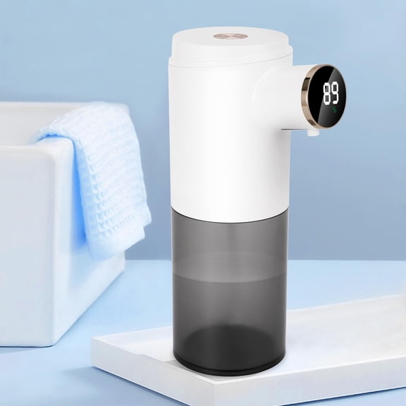 LUXMO Automatic Liquid Soap Dispenser, 3 Levels Adjustable Soap Dispenser Bathroom, 10.1OZ/300ml Automatic Soap Dispenser Touchless, USB Rechargeable Touchless Soap Dispenser for Bathroom, Kitchen