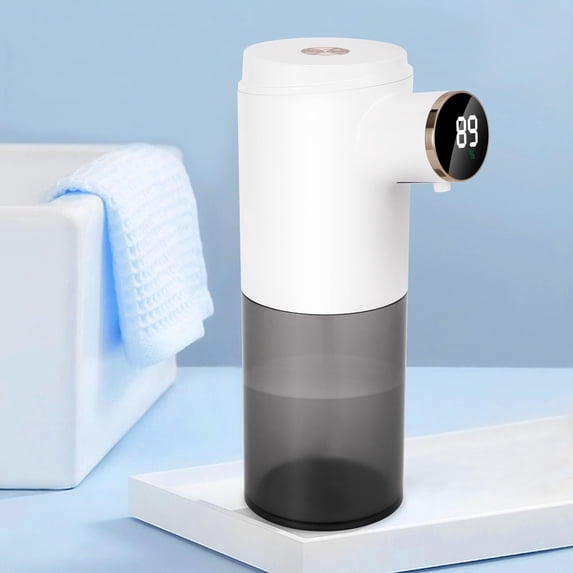 LUXMO Automatic Liquid Soap Dispenser, 3 Levels Adjustable Soap Dispenser Bathroom, 10.1OZ/300ml Automatic Soap Dispenser Touchless, USB Rechargeable Touchless Soap Dispenser for Bathroom, Kitchen