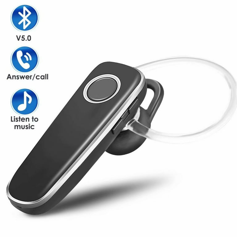 LUXMO Bluetooth Earbuds for Cell Phone Wireless headphones Bluetooth 5.0 Microphone Noise Canceling Car Phone Headsets for iPhone Android Office business Sports driving Black Walmart