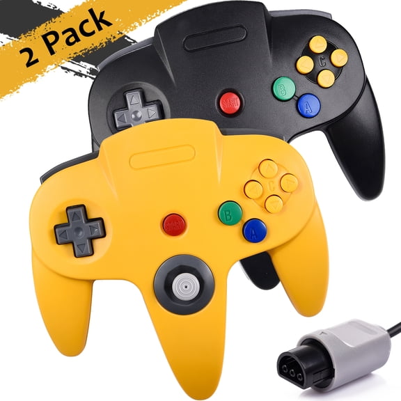 LUXMO Classic N64 Controller, Wired N64 Gamepad Controllers with Upgraded Joystick for N64 Video Game Console N64 system