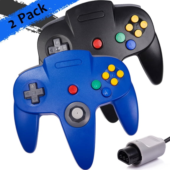 LUXMO Classic N64 Controller, Wired N64 Gamepad Controllers with Upgraded Joystick for N64 Video Game Console N64 system