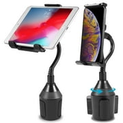 Luxmo Car Cup Holder Phone Mount, Adjustable Gooseneck Cup holder Cell Phone Cradle with 360  Rotatable Holder for iPhone XR Xs XS Max X 8 7 7 Plus 6s/ Samsung Galaxy S10 S9 S8 S7/ Note 9 8, Huawei