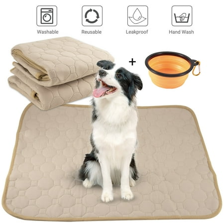 LUXMO Dog Pee Pads, Washable Reusable Dog Training Pads Waterproof Non-Slip Dog Potty Mats(2 Pack)