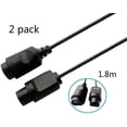 thumbnail image 1 of LUXMO N64 Controller Extension Cable, 6ft long Replacement Extension Cable for Classic N64 Controller(2 Pack), 1 of 5