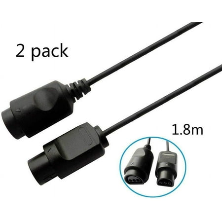 LUXMO N64 Controller Extension Cable, 6ft long Replacement Extension Cable for Classic N64 Controller(2 Pack)