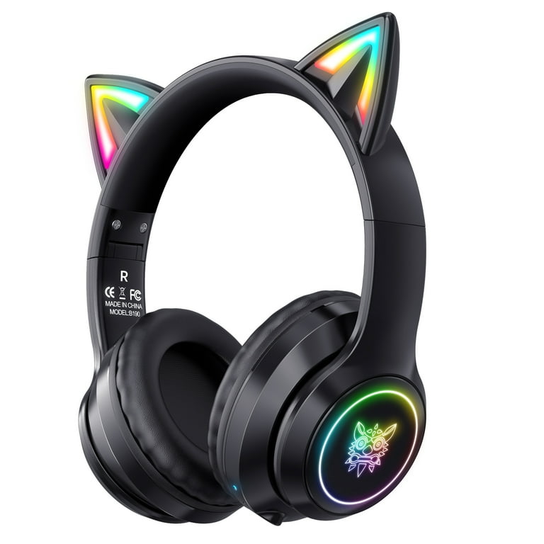 LUXMO PREMIUM Bluetooth Cat Ear Headphones for Kids, Wireless