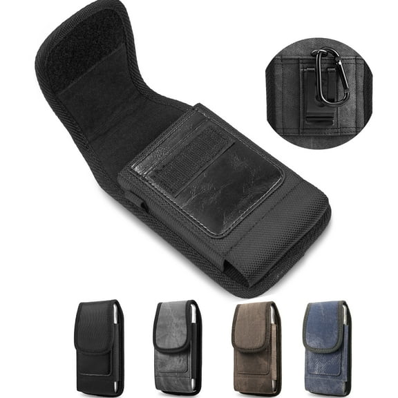 LUXMO Rugged Belt Clip Case for iPhone 8 Plus , Vertical Phone Holster Pouch with Card Slots & Hanging Ring & Belt Loops Outdoor Carrying Cover Case for iPhone7 Plus 5.5 Inches