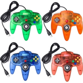 LUXMO USB N64 Controller Classic PC Gamepad Joystick Controller for Windows PC Mac Linux Raspberry pi3 Genesis Higan Retro Pie(Clear Green)