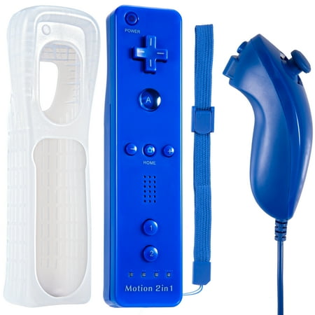 LUXMO Wii Nunchuck Controller Motion Plus, Remote Controller and Nunchuk Controller Compatible with Wii (U) Console Video Games