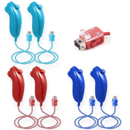 LUXMO Wii Nunchuck Controller, Nunchuck Replacement Controllers Joystick Gamepad for Wii Wii U Console
