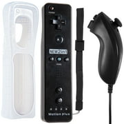 LUXMO Wii Remote Controller Motion Plus and Nunchuck for Wii/Wii U Console Video Games