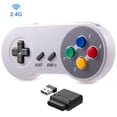 thumbnail image 1 of LUXMO Wireless 2.4GHz Controller for SNES, PC, MacOS, RetroPie, Raspberry Pi and Other USB Devices, comes with Original SNES receiver and USB 2.4 GHz receivers, 1 of 5