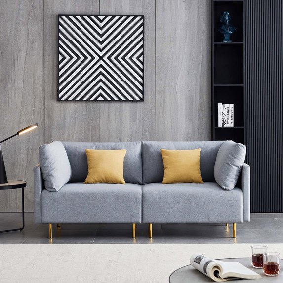 LUXMOD Comfortable Modern Fabric Sofa-Gray