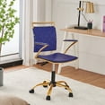 thumbnail image 1 of LUXMOD Home Office Desk Chair Task Chair with Armrest Adjustable Swivel Chair in Durable Vegan Leather Gold Office Chair Ergonomic Desk Chair for Extra Back & Lumbar Support Conference Room Chair, 1 of 4