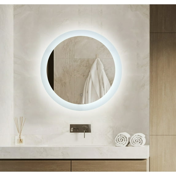 LUXMOD LED Lighted Bathroom Wall Mounted Mirror with High Lumen+Anti-Fog Separately Control+Dimmer Function